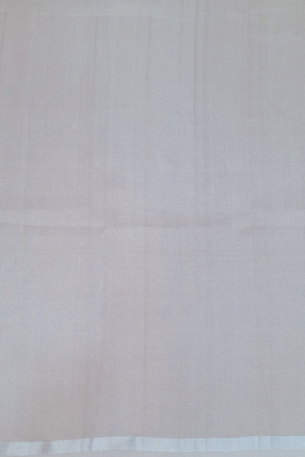 Handwoven Uppada pure silk saree in violet  with motifs, borders & blouse in silver