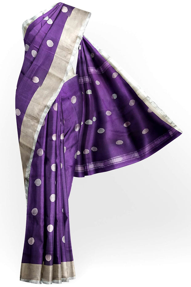 Handwoven Uppada pure silk saree in wine 