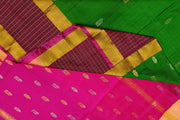 Handwoven  Uppada pure silk saree in green