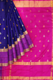 Handwoven  Uppada pure silk saree in blue