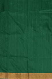 Handloom Uppada pure silk saree in  checks in  greenish yellow