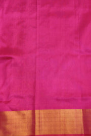 Handwoven Uppada pure silk saree in purple  with gold & silver motifs