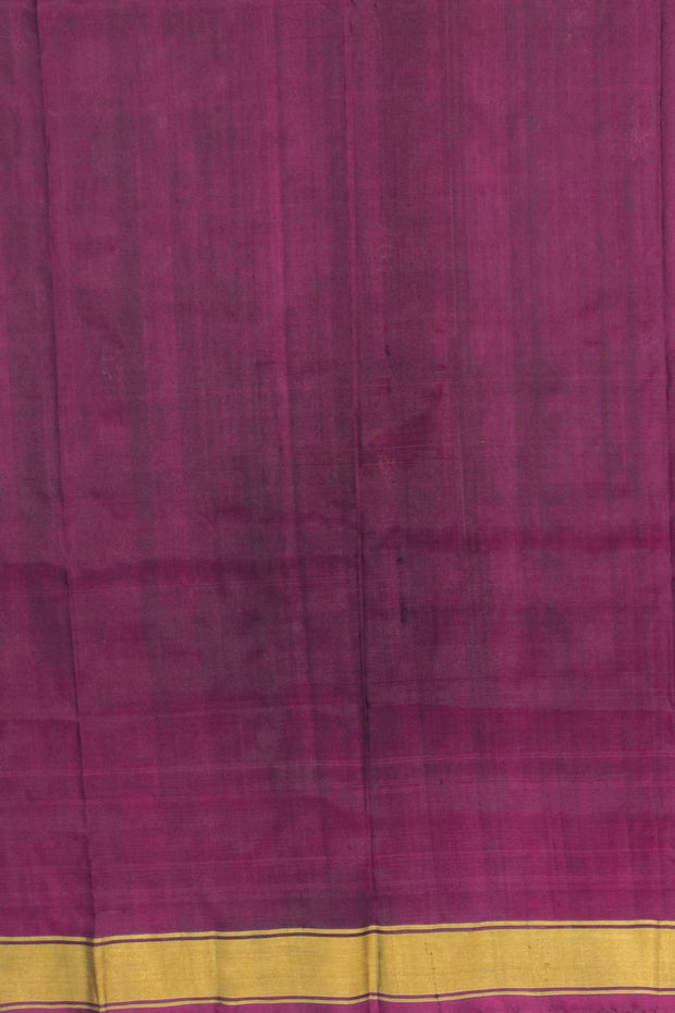 Handloom Uppada pure silk saree in wine with rich pallu and a  small border
