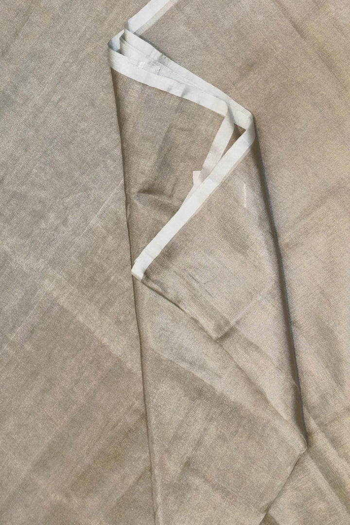 Handloom Uppada silk tissue saree in silver