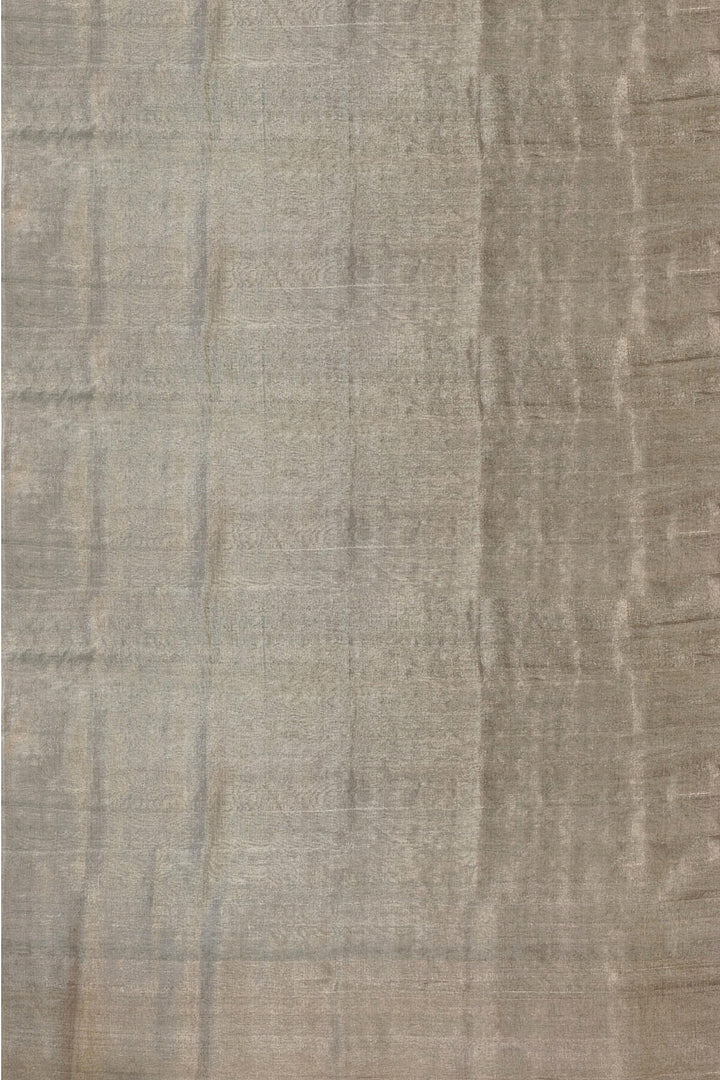 Handloom Uppada silk tissue saree in silver