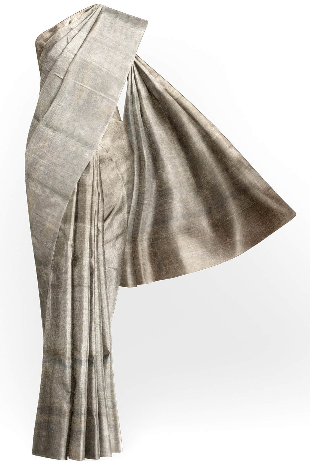 Handloom Uppada silk tissue saree in silver