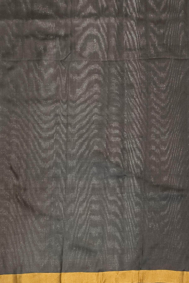 Handloom Uppada silk tissue saree in black