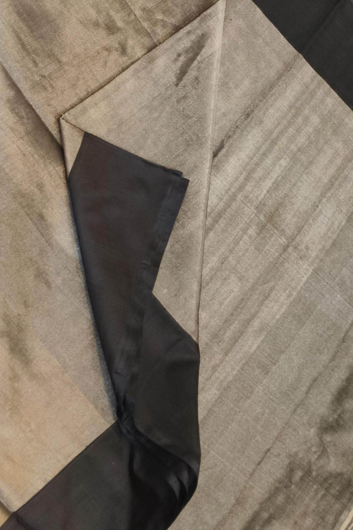 Handloom Uppada silk tissue saree in black