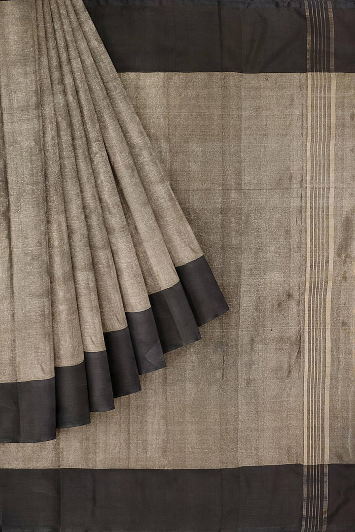 Handloom Uppada silk tissue saree in black