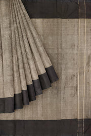 Handloom Uppada silk tissue saree in black