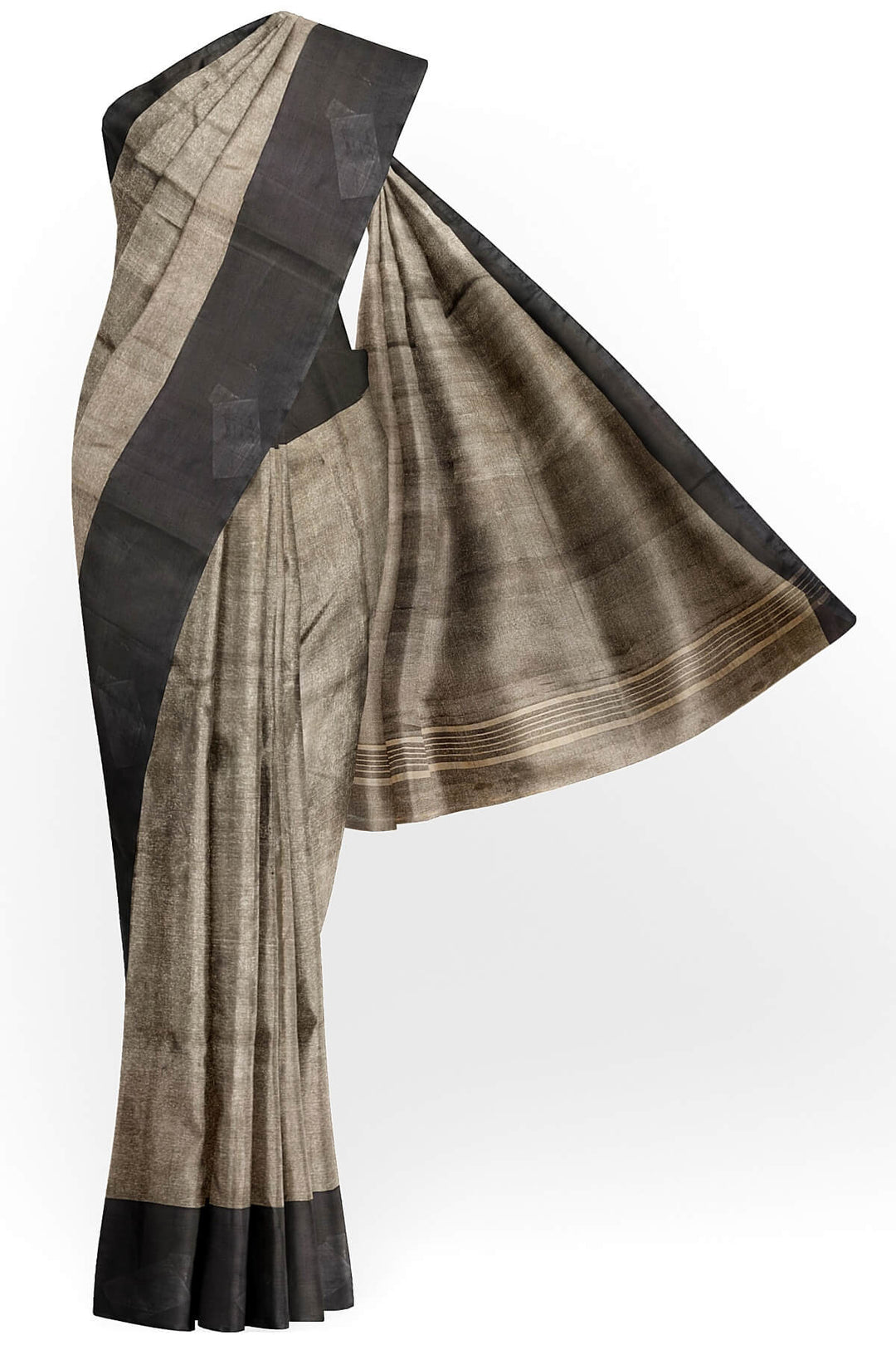 Handloom Uppada silk tissue saree in black