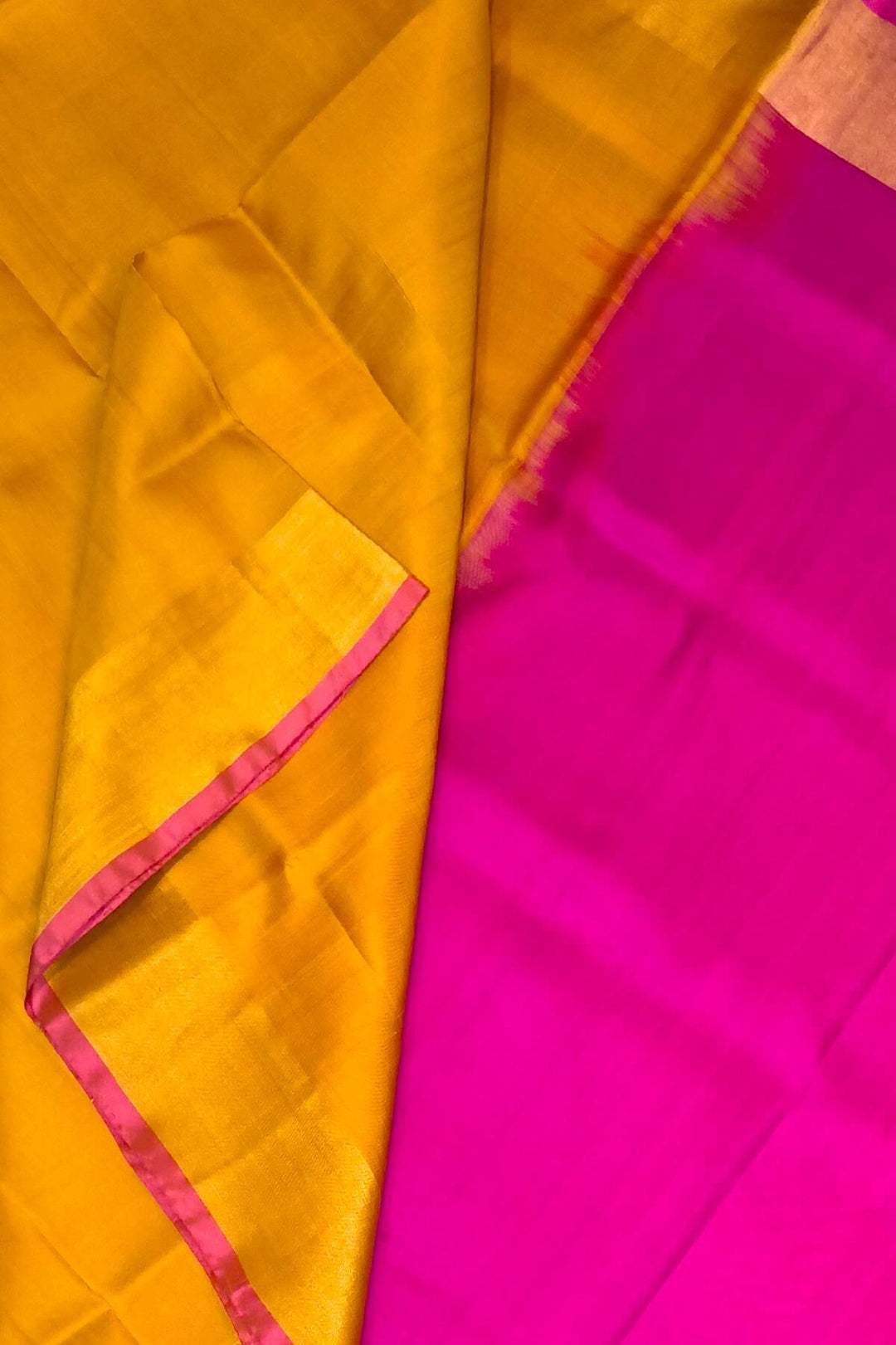 Handwoven Uppada pure silk saree in mustard