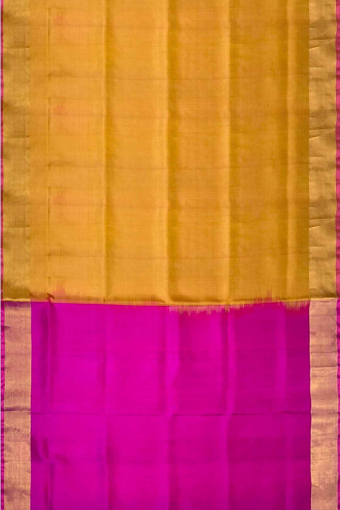 Handwoven Uppada pure silk saree in mustard