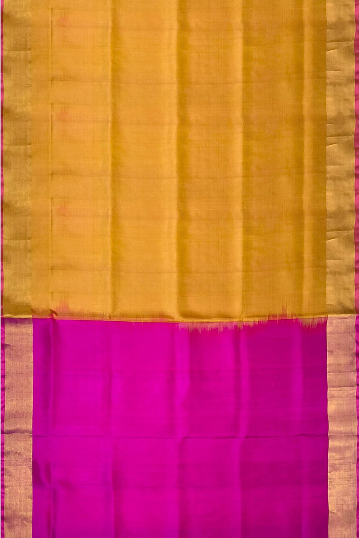 Handwoven Uppada pure silk saree in mustard