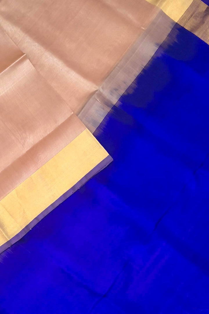 Handwoven Uppada pure silk saree in beige