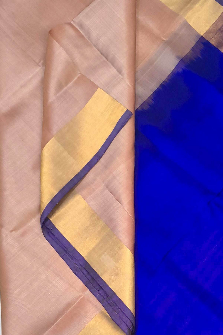 Handwoven Uppada pure silk saree in beige