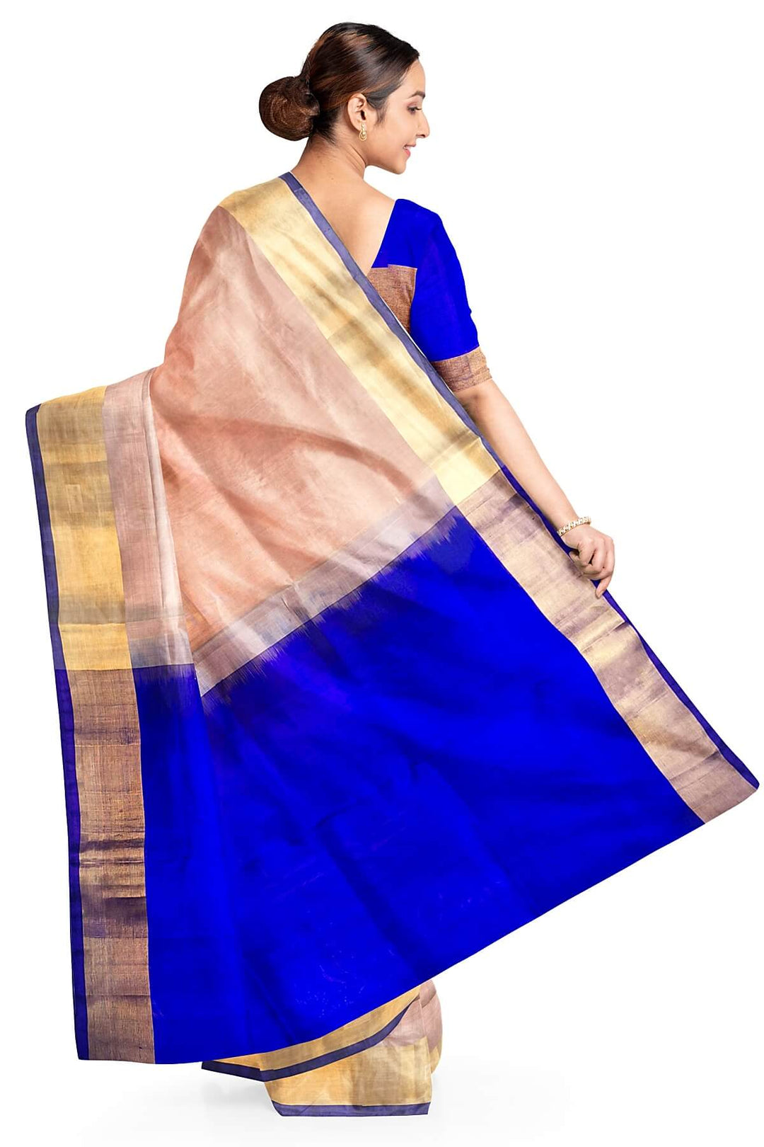 Handwoven Uppada pure silk saree in beige