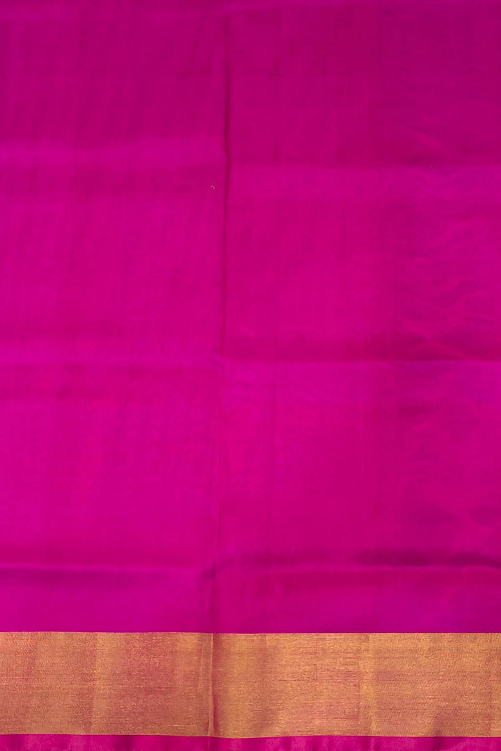 Handwoven Uppada pure silk saree in green