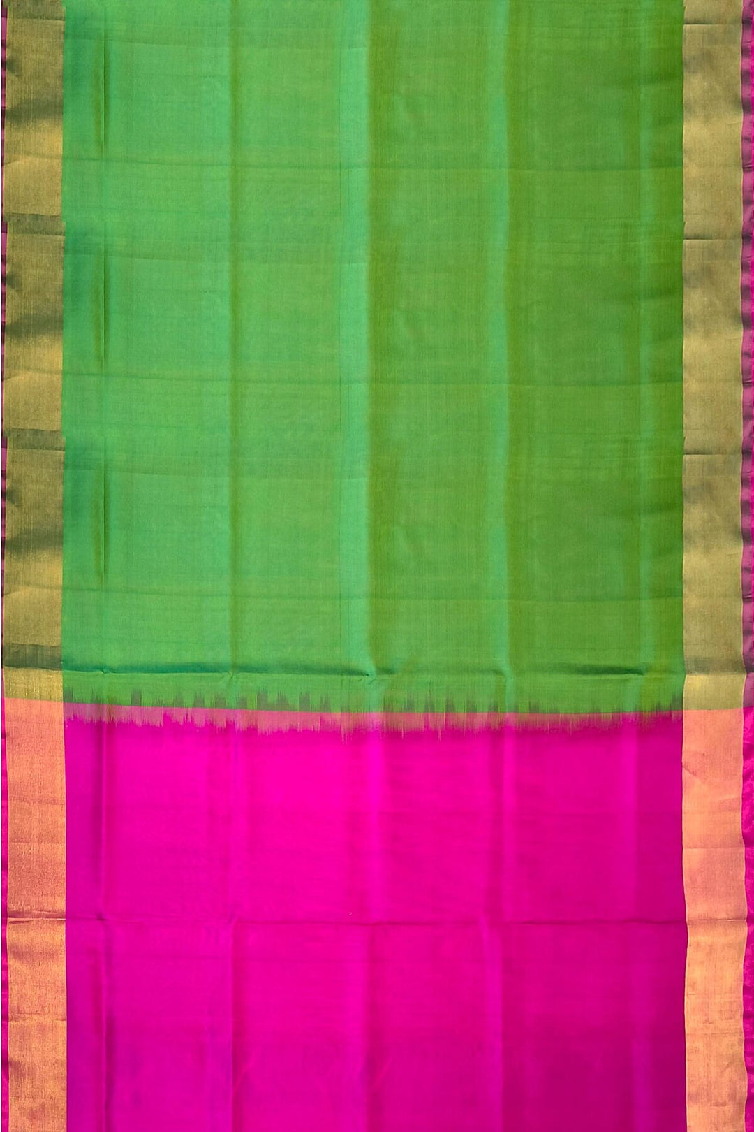 Handwoven Uppada pure silk saree in green