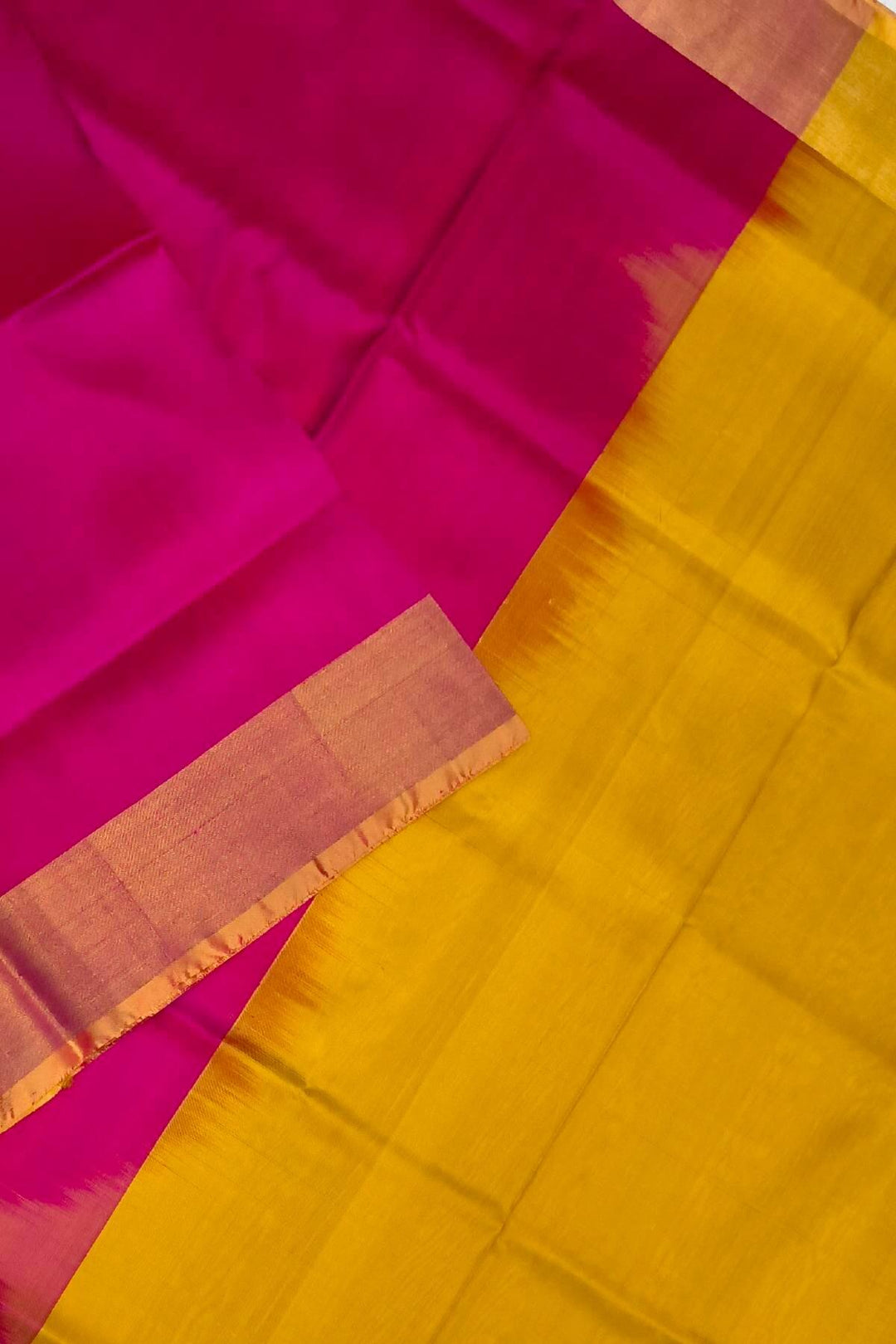 Handwoven Uppada pure silk saree in pink