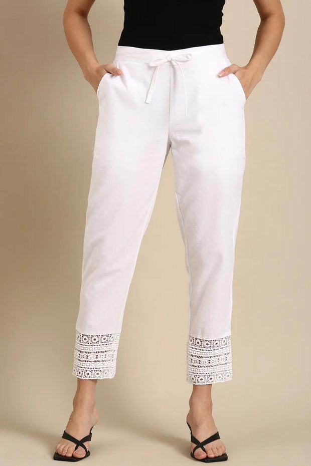 Crochet cotton pants