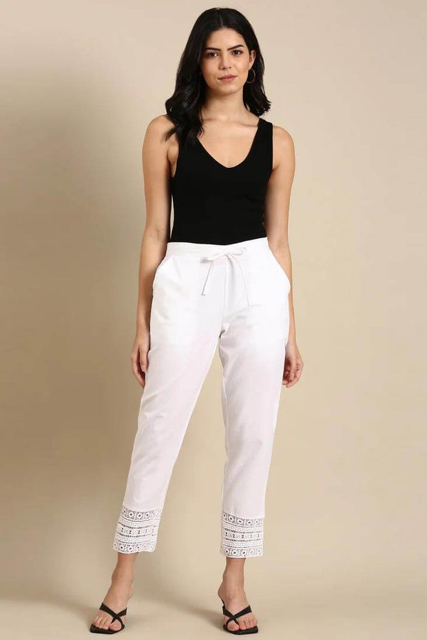 Crochet cotton pants