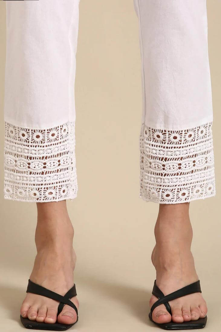 Crochet cotton pants