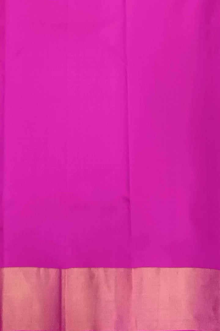 Handwoven Uppada pure silk saree in yellow with gold & silver motifs