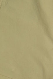 Solid linen shorts with stretchable waist and pockets in beige