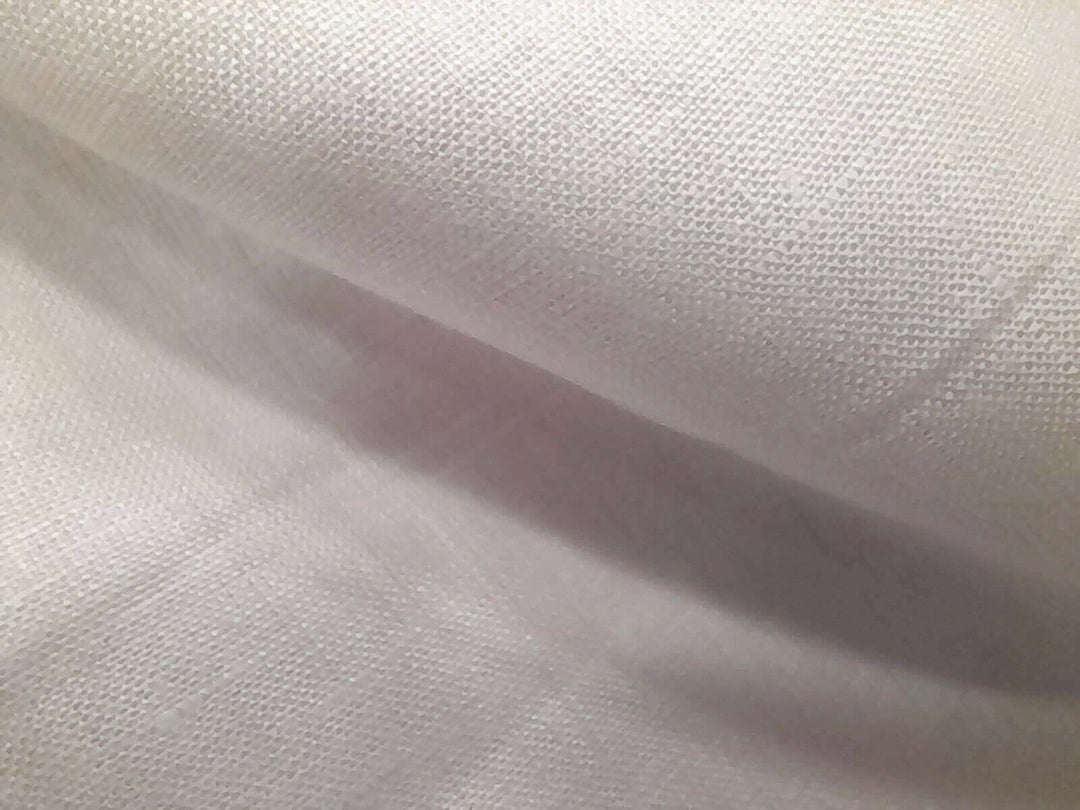 Pure linen fabric in white