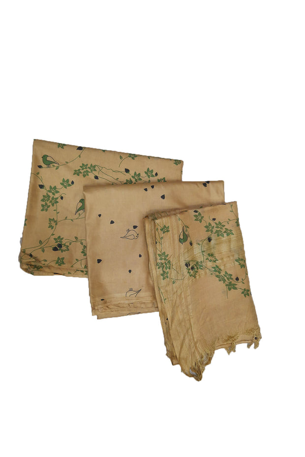 3 piece salwar suit material in beige