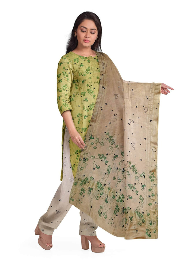 3 piece salwar suit material in beige