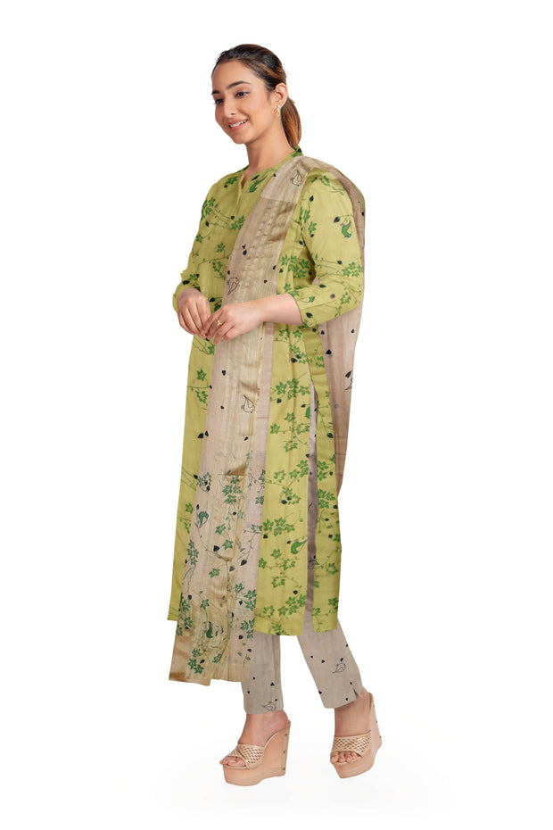 3 piece salwar suit material in beige