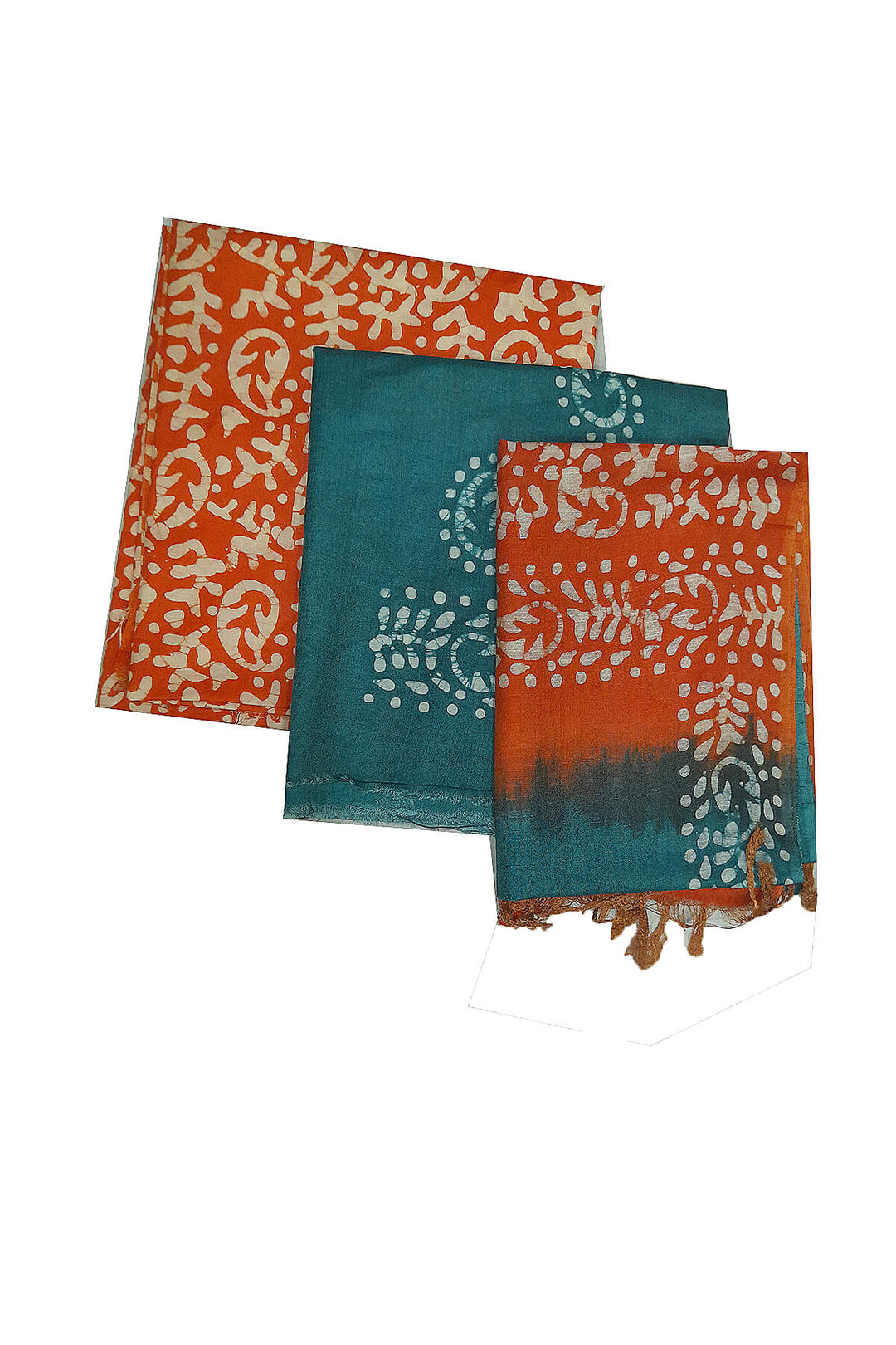 3 piece salwar suit material in orange