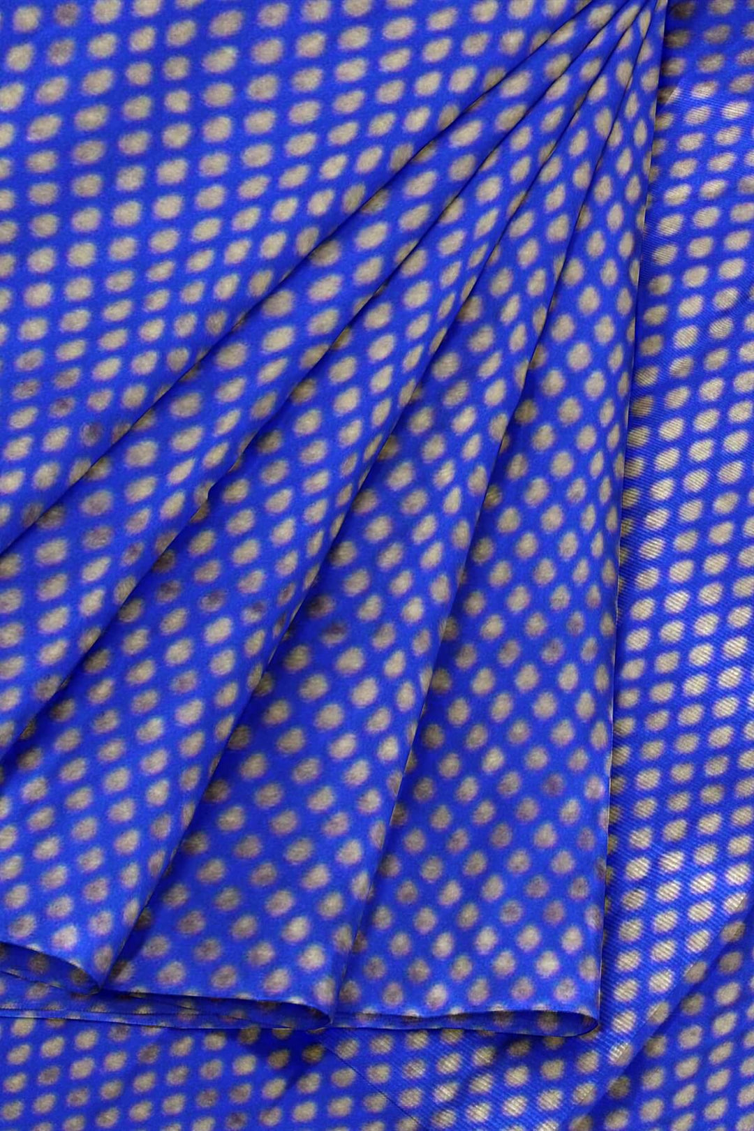 Banarasi silk fabric in blue. Available in multiples of 1M & 2.5M