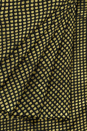 Banarasi  silk fabric in black  . Available in multiples of 1M & 2.5M