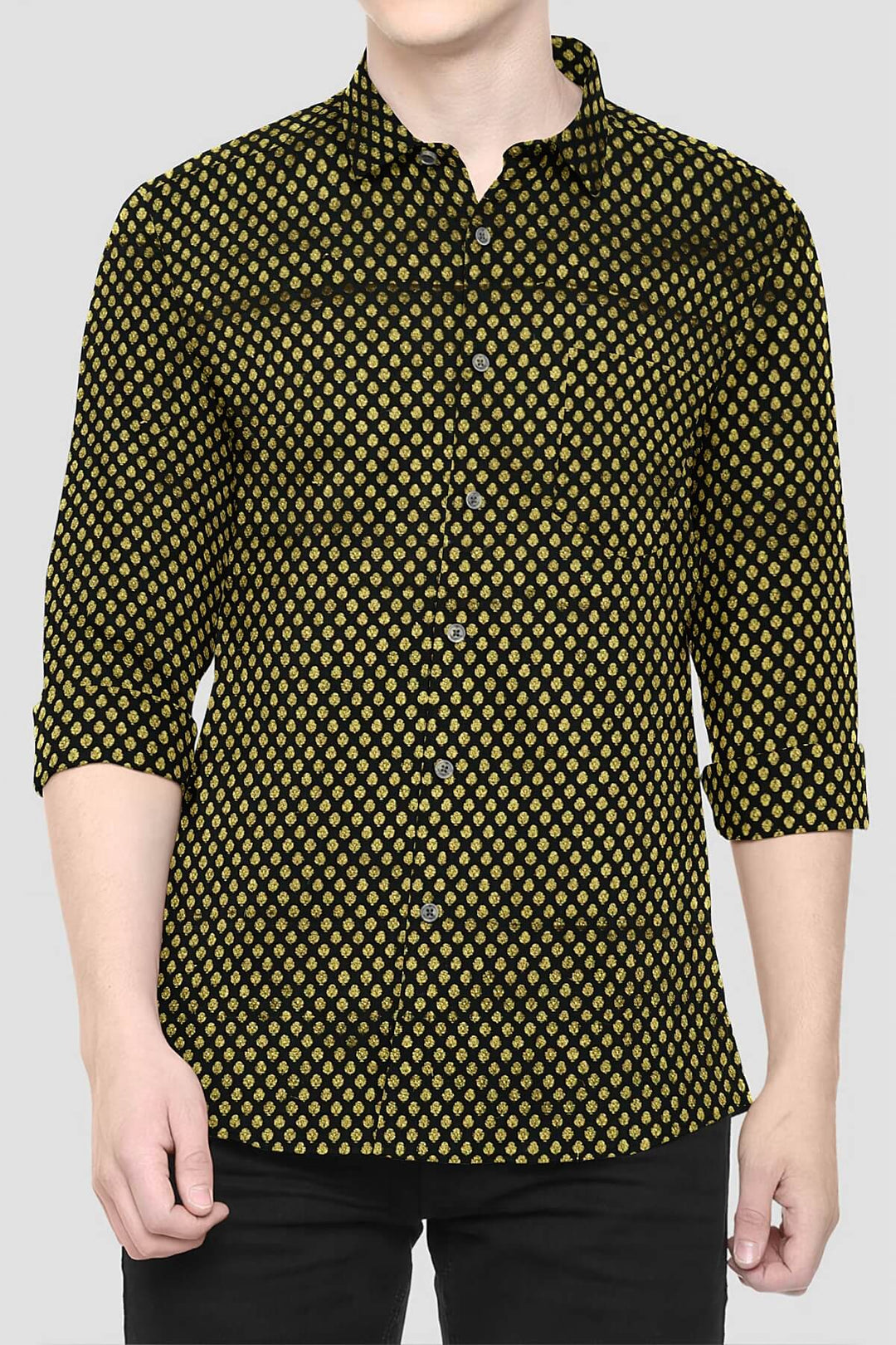 Banarasi  silk fabric in black  . Available in multiples of 1M & 2.5M