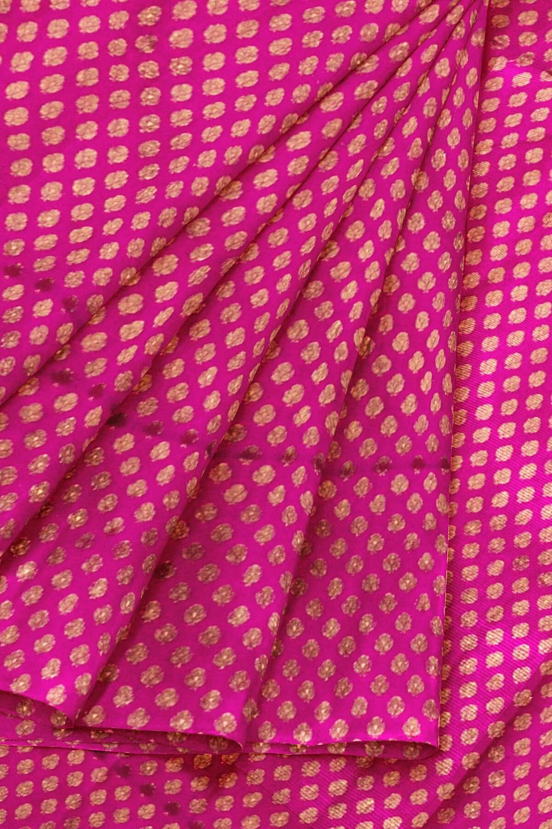 Banarasi  silk fabric in pink. Available in multiples of 1M & 2.5M