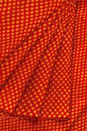 Banarasi  silk fabric in red. Available in multiples of 1M & 2.5M