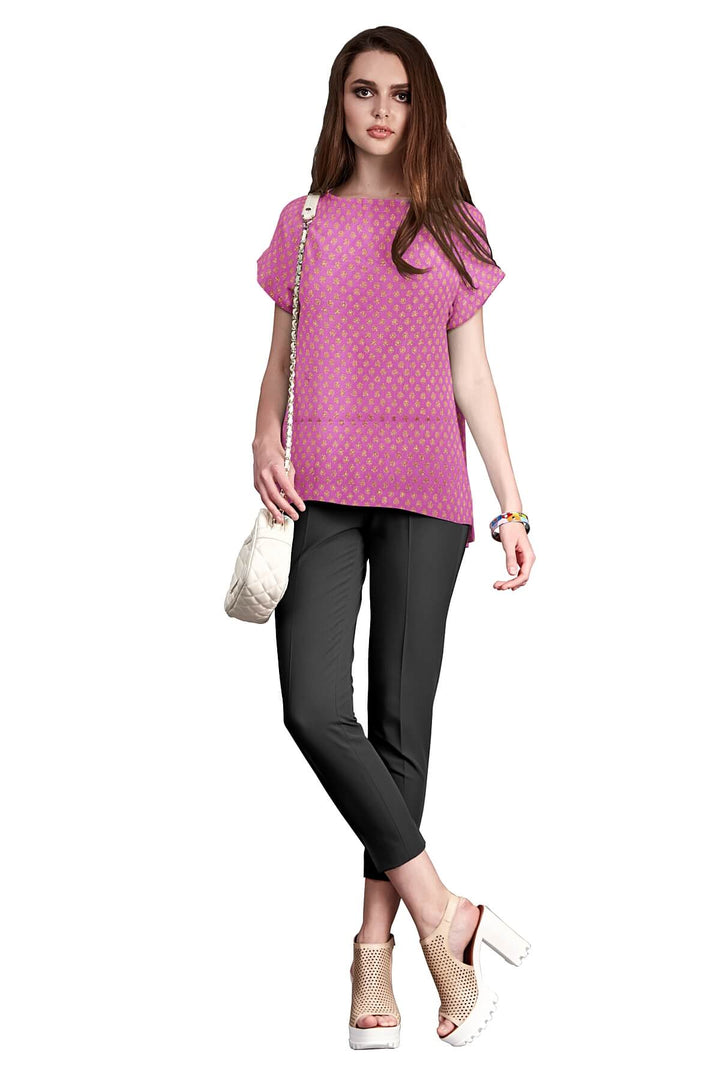 Banarasi  silk fabric in onion pink  . Available in multiples of 1M & 2.5M