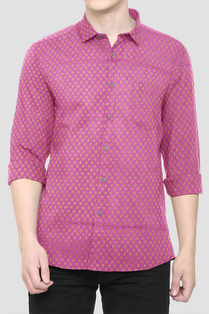 Banarasi  silk fabric in onion pink  . Available in multiples of 1M & 2.5M