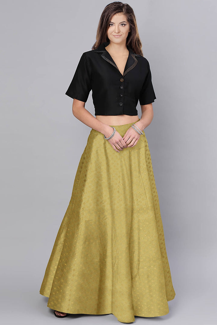 Banarasi  silk fabric in beige. Available in multiples of 1M & 2.5M