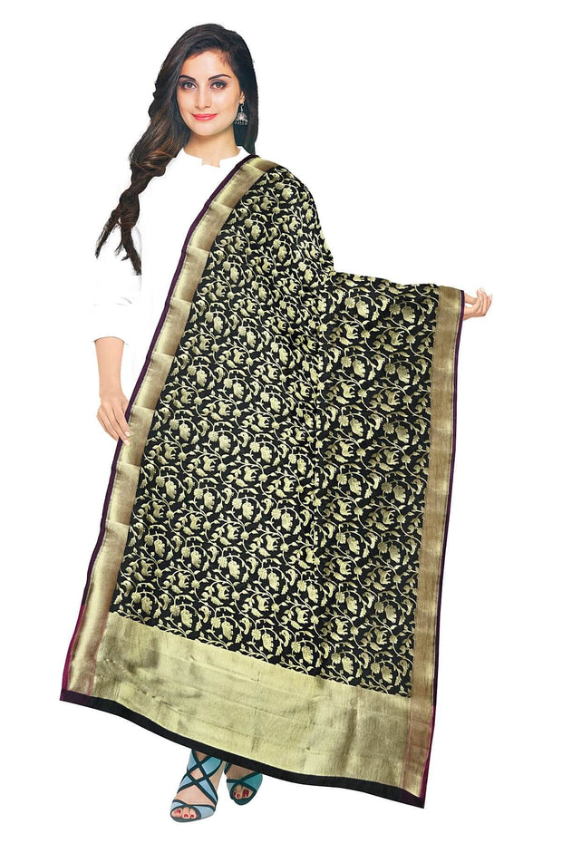 Handloom Banarasi semi silk dupatta - Anivartee