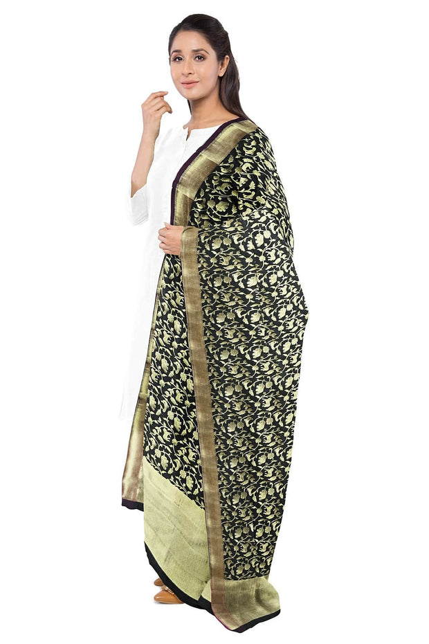 Handloom Banarasi semi silk dupatta - Anivartee