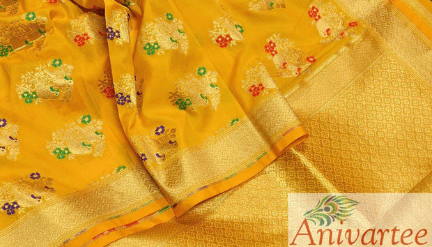 Handloom Banarasi semi silk dupatta - Anivartee