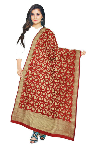 Handloom Banarasi semi silk dupatta - Anivartee