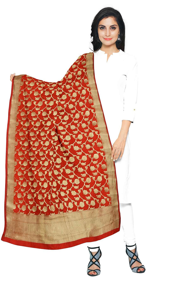 Handloom Banarasi semi silk dupatta - Anivartee
