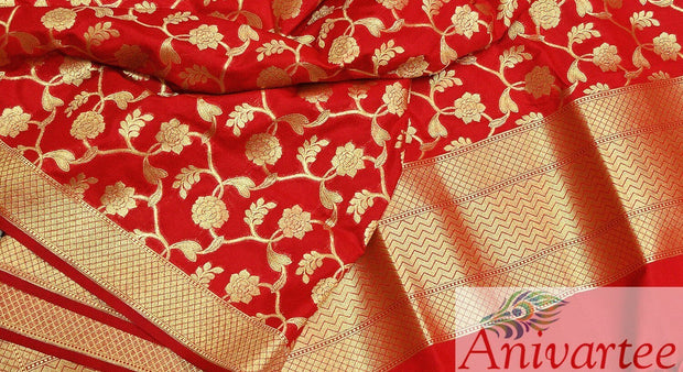 Handloom Banarasi semi silk dupatta - Anivartee
