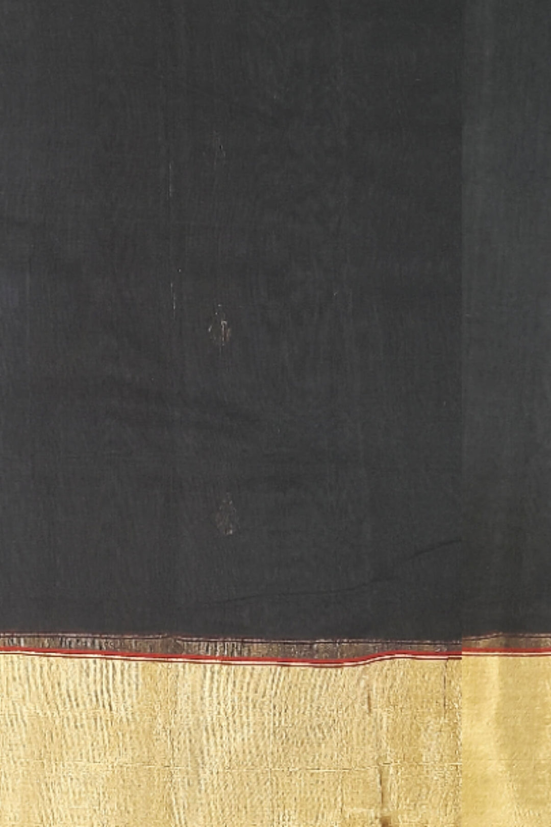 Handloom Chanderi silk cotton saree in black