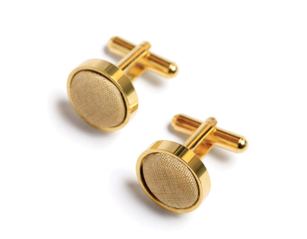 Golden Knot - Singular , Sophisticated  & Stylish pure silk tie with tie pin  and cuff links